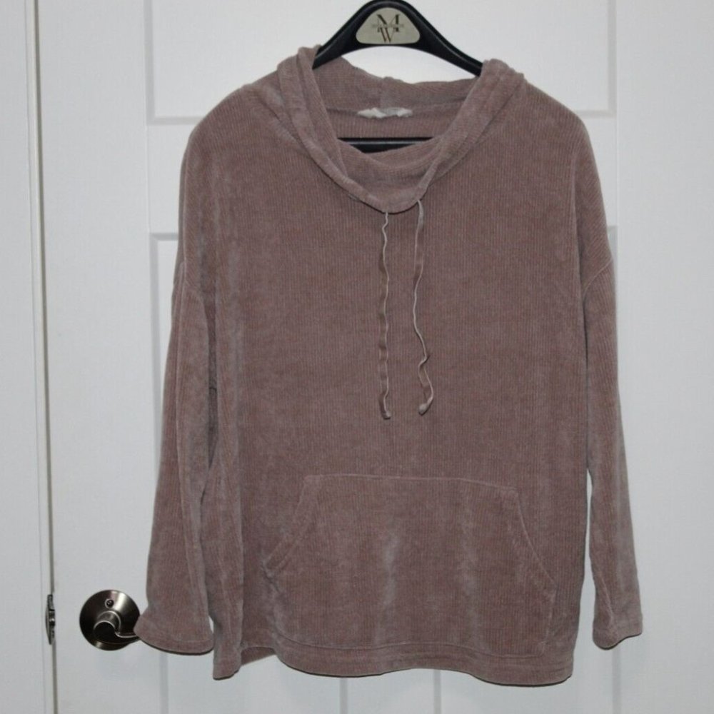 spring & mercer sweater cowl neck chenelle pullover ladies small pink